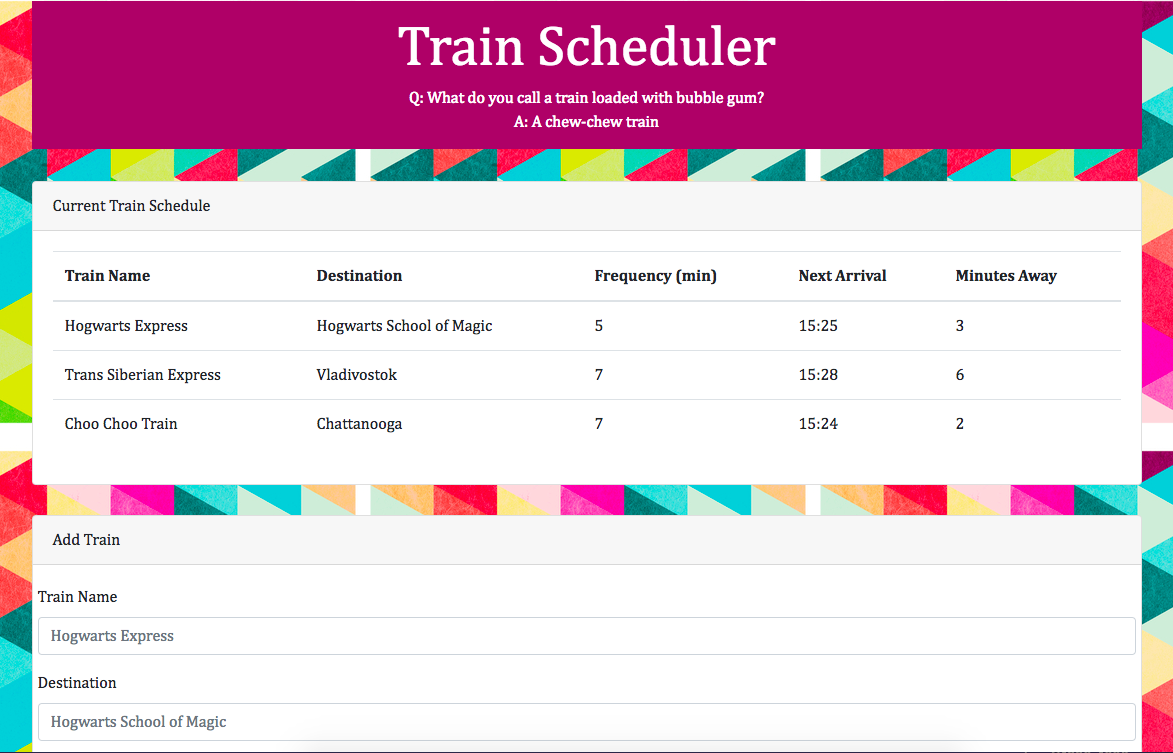 Train Scheduler